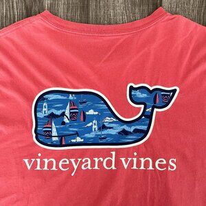 VINEYARD VINES Whale Pocket T-Shirt - Seaside Coral